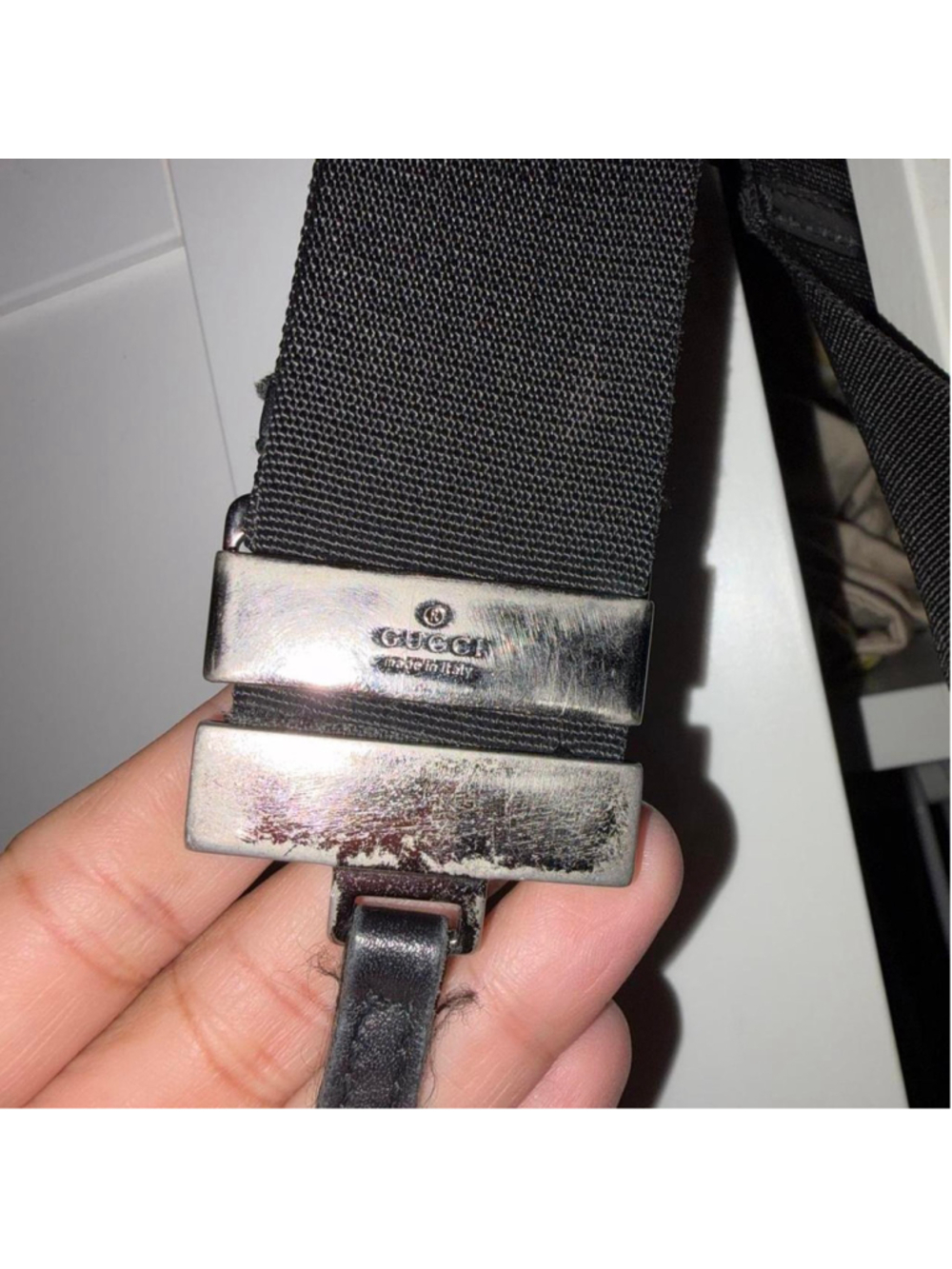 Gucci dark green canvas crossbody bag with adjustable strap - Picture 4 of 7